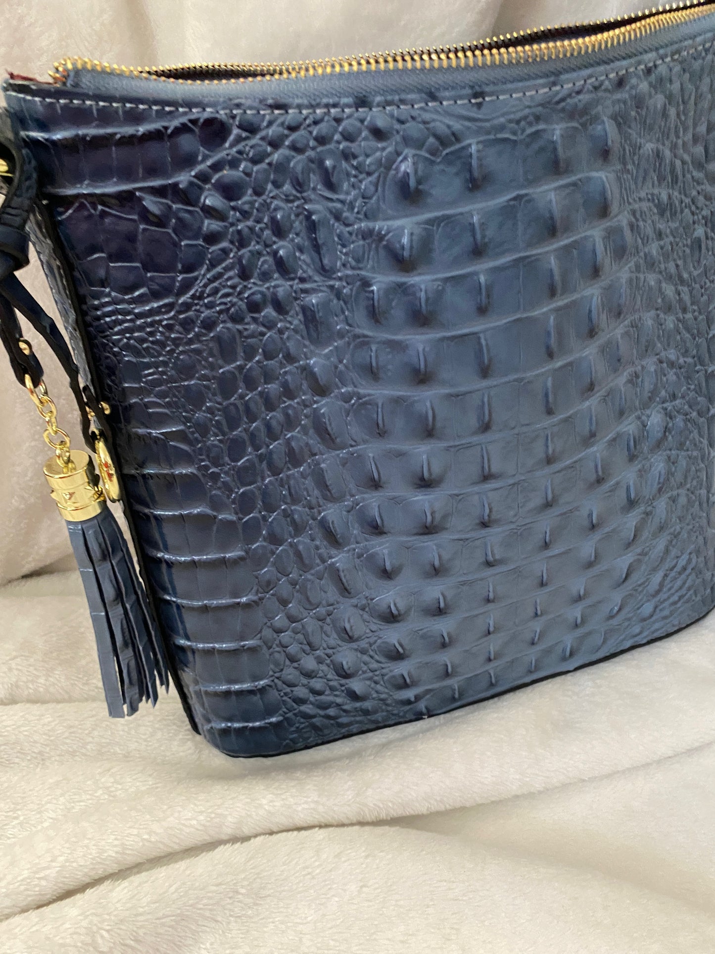 Serene Sapphire Snakeskin Purse