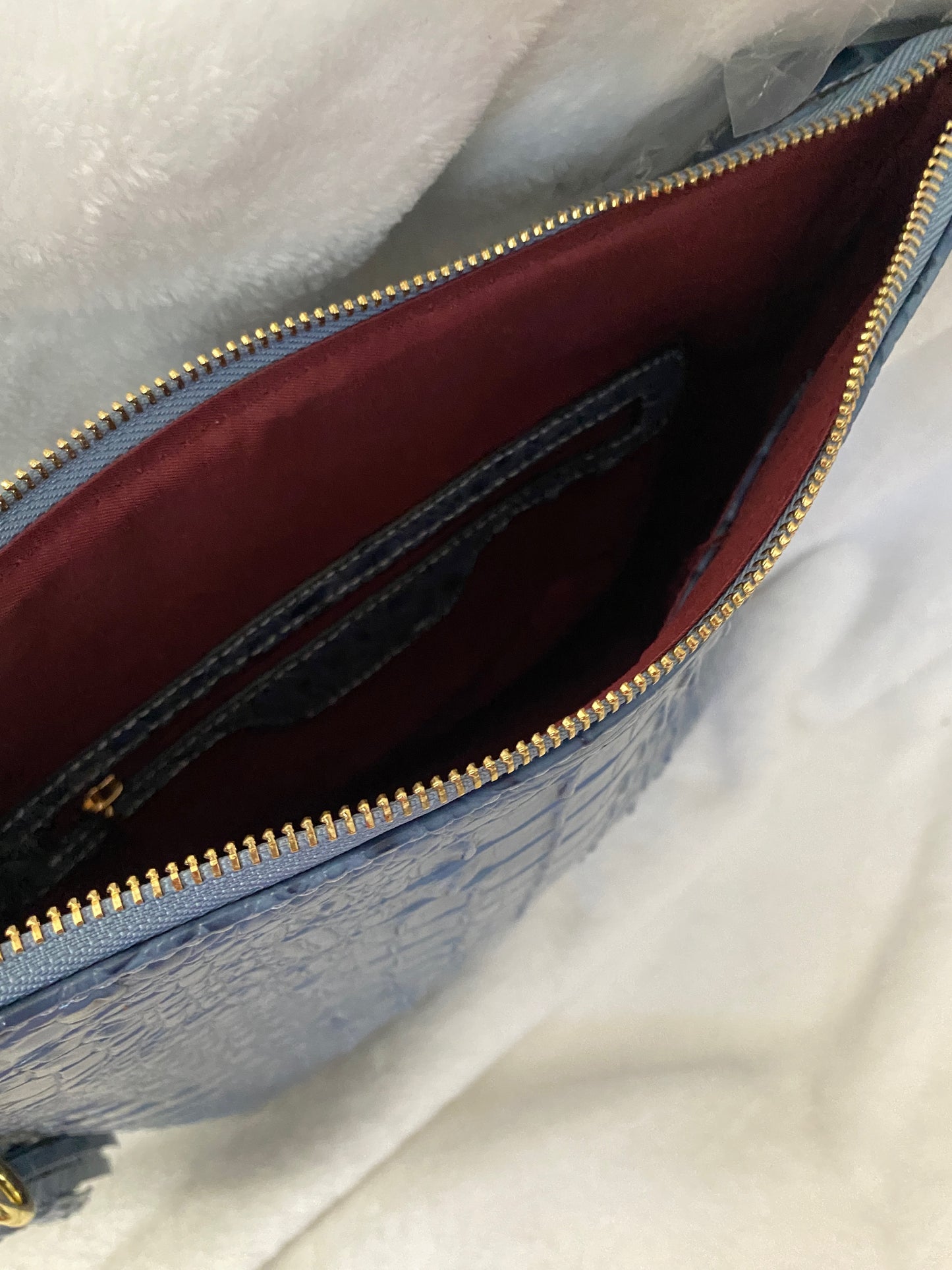Serene Sapphire Snakeskin Purse